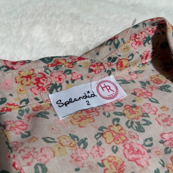 Women's Vintage Splendid for Holt Renfrew Floral Print Shirt Top Blouse Size 2 - Picture 11 of 11